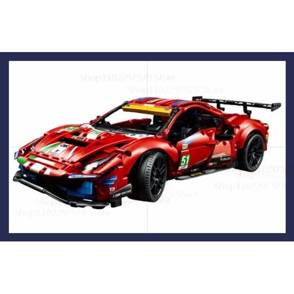 New Technical 488GTE 1684PCS AF Corse Race Car Champion GT 42125 Series Exclusive Collectible Detailed Display Model Sets Adults