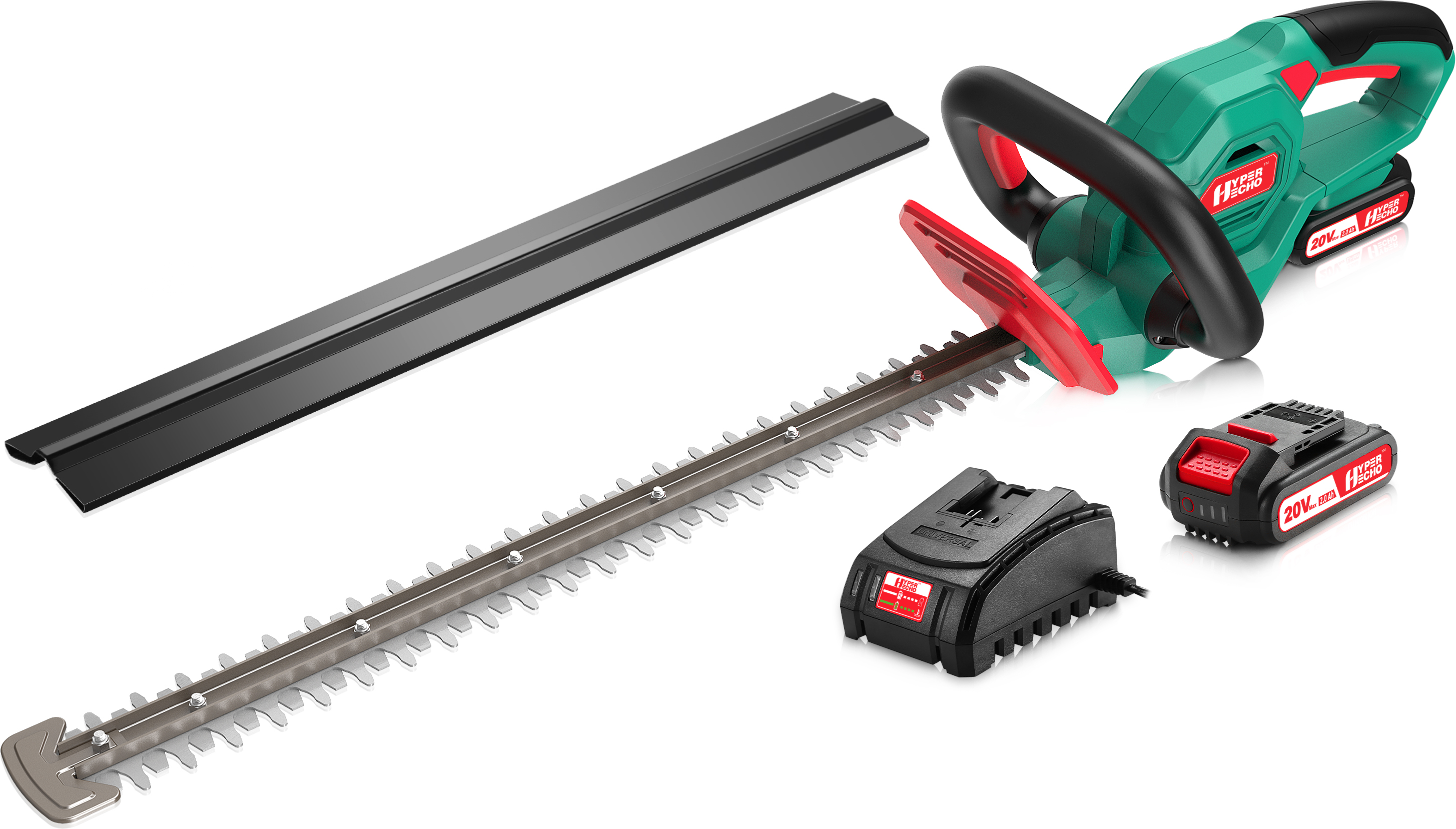 HYPERECHO Cordless Hedge Trimmer 18Inch Electric Shrub Trimmer 20V 3/4