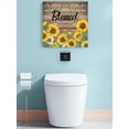 thumbnail image 4 of Canvas Print Wall Art Farmhouse Sunflower Blessed Country Vintage Brown Wood Grain Framed Canvas Art Wall Decor Pictures Painting Morden Artwork for Living Room Bedroom, Ready to Hang, 16"x16", 4 of 4