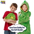 thumbnail image 4 of Huggle Pets Green Dinosaur Animal Hoodie Sweatshirt and Plush Toy, As Seen on TV, 4 of 7