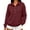 &016-Wine, variant on OunisaWomen's Henley Collar Sweatshirt, Long Sleeve Loose Casual Pullover