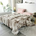thumbnail image 5 of Faux Throw Blanket for Couch, Fuzzy Soft Plush Thick Bubble Blanket for Sofa, Bedroom, and Living Room, Cozy and Warm, Polyester Material for Cold Nights, #A, By Pryess, 5 of 9