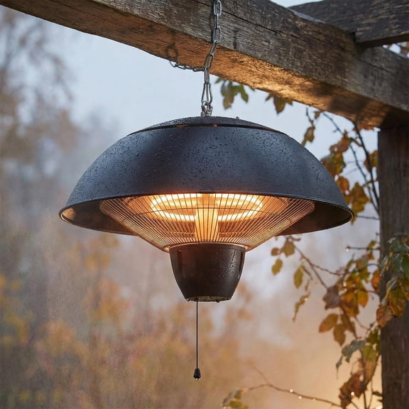 Spaco 1500W Electric Patio Heater with IPX4 Waterproof,