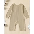 thumbnail image 4 of Bagilaanoe Newborn Baby Girl Boys Jumpsuits Solid Color Long Sleeve Bodysuits 3M 6M 12M 18M 24M Infant Fall One Piece Romper, 4 of 9