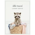 thumbnail image 5 of Kate and Laurel Raccoon Little Rascal Laundry Service Framed Canvas Wall Art by Amy Peterson 18 x 24 Sylvie White, Whimsical, Animals, Laundry Art for Wall Decor, Living Room, Bedroom, 5 of 8