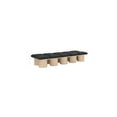 thumbnail image 3 of Meridian Furniture Pavilion Black Boucle Fabric Bench, 3 of 6