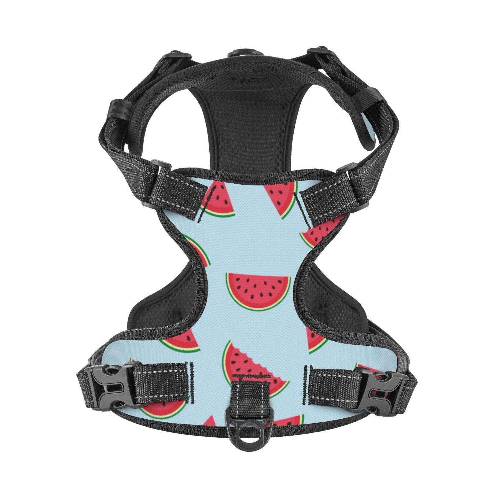 Kdxio Watermelon Print No Pull Dog Harness Adjustable Reflective Oxford Easy Control Medium Large Dog Harness for Training and Everyday-Medium