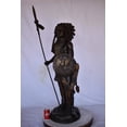 thumbnail image 3 of Indian Chief Made of Very Detailed Bronze Statue - Size: 24"L x 18"W x 53"H., 3 of 10