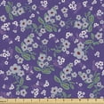 thumbnail image 1 of Spring Fabric by the Yard, Continuous Flora Abstract Bloom Garden, Upholstery Fabric for Dining Chairs Home Decor Accents, Quartz Purpleblue by Ambesonne, 1 of 5