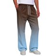 thumbnail image 5 of Men Athletic Gradient Jogger Sweatpants Wide Leg Loose Fit Drawstring Elastic Waist Casual Walking Workout Pants With Side Pockets 3XL, 5 of 8