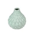 thumbnail image 2 of Northlight 4.75” Pastel Green Contemporary Faceted Ceramic Onion Vase, 2 of 3