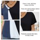 thumbnail image 5 of Camiseta de color en contraste para mujer, camiseta estampada con cuello en V, camisetas de manga corta informales de verano, azul oscuro 2XL, 5 of 6