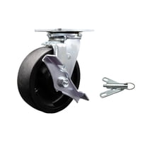 6 Inch Glass Filled Nylon Caster with Ball Bearing and Brake/Swivel Lock SCC