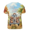 thumbnail image 2 of Hello Fall Autumn Dalmatian Pumpkins Pickup Truck All Over Print 3D Shirt Unisex Merch Dog Lover - 13011, 2 of 6