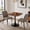Walnut + Black, variant on 31.5" Square Dining Table for 2-4 People, Mid-Century Modern Kitchen Table with Black Marble-Look MDF Top and Gold Tulip Pedestal Base for Small Spaces, Apartment, Breakfast Nook