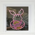 thumbnail image 4 of Northlight Lighted Pink Bunny with Easter Egg Window Decoration - 17", 4 of 9