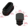 thumbnail image 2 of Uxcell Oval Shaped End Cap Tube Insert Plastic Black 24 Pack, 2 of 7