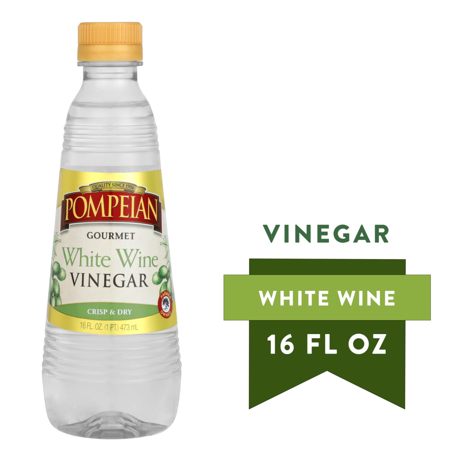 (6 pack) Pompeian White Wine Vinegar - 16 fl oz