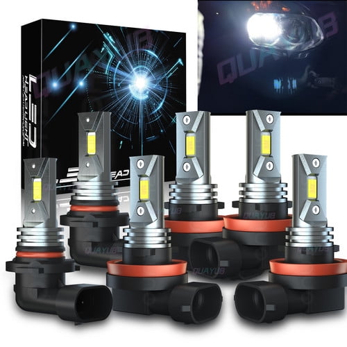 LED Headlight Fog Light Bulbs White Combo For Honda CR-V CRV 2015-2019 2020