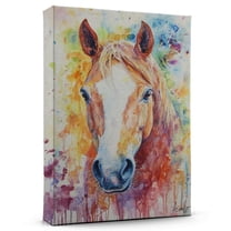 Horse Cream Perlino Canvas Wall Art Animal Decor, Horse Cream Perlino Canvas Prints Wild Animal Artwork for Living Room Bedroom Office 190HD616