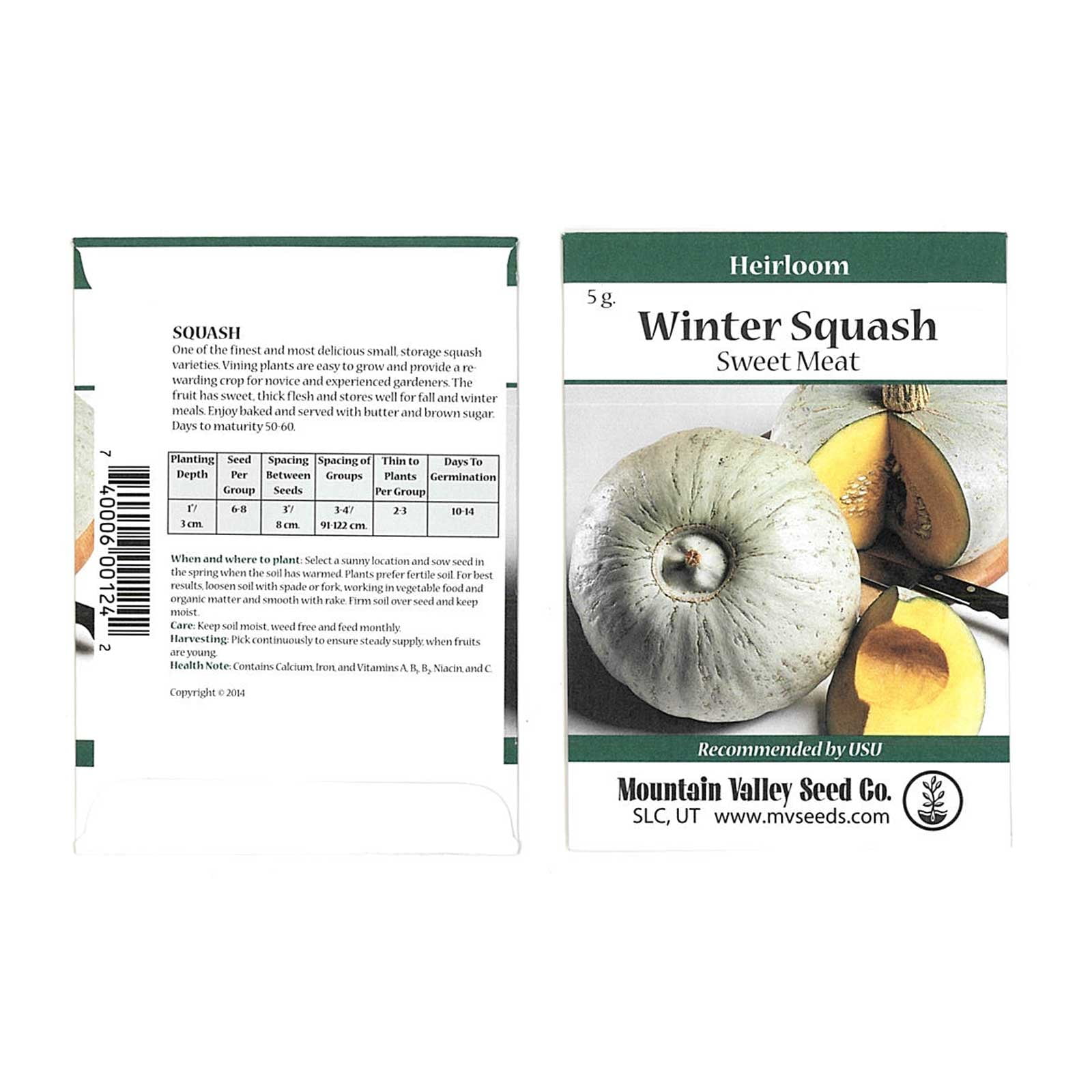 Sweet Meat Winter Squash Garden Seeds 5 g Packet Heirloom, NonGMO
