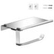 thumbnail image 1 of Soporte para papel higiénico Soporte para papel en rollo de acero inoxidable Soporte para almacenamiento de teléfono de baño montado en la pared Sin perforar / perforar Scienceny HA8534-01B, 1 of 6