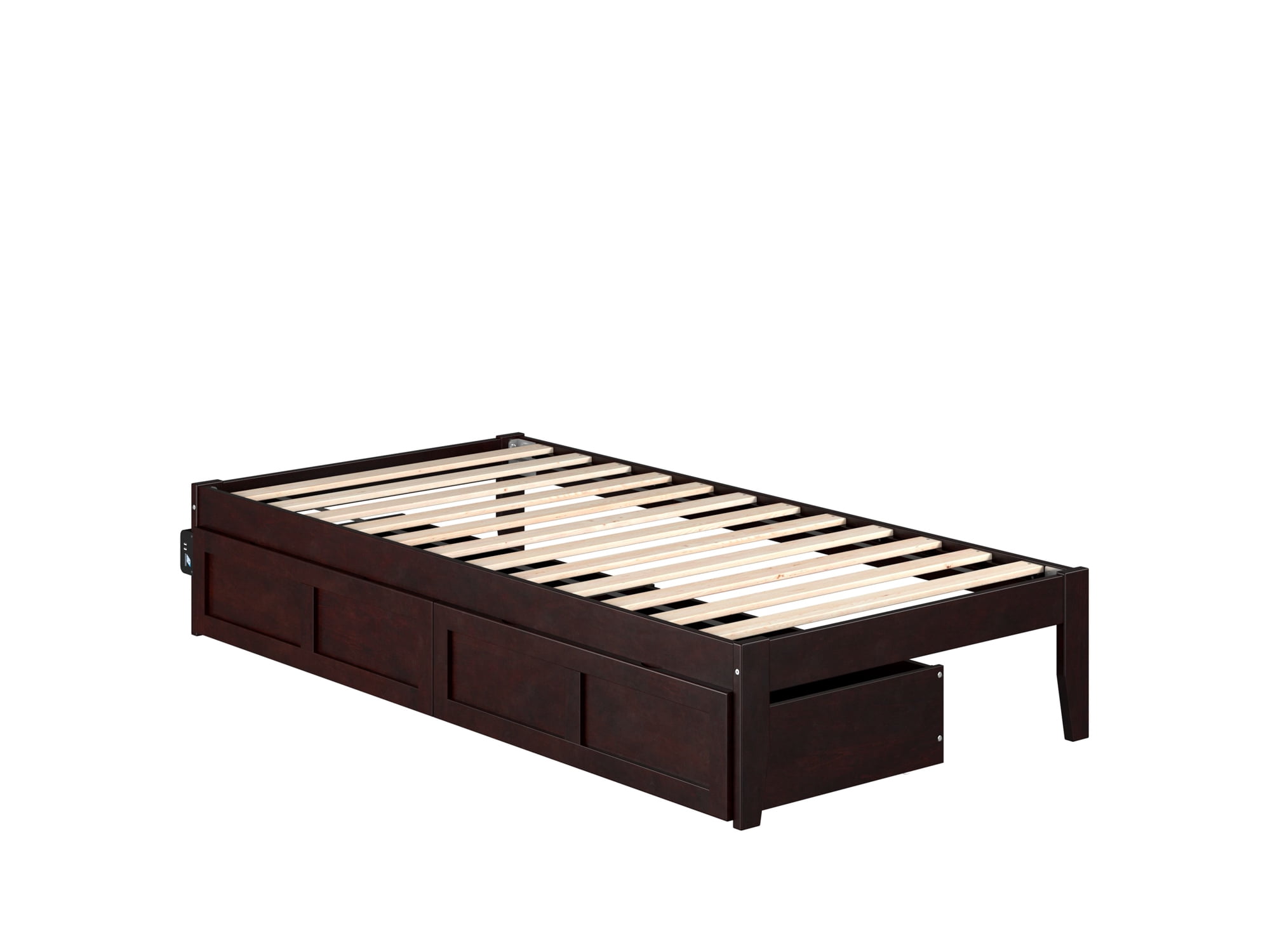 AFI Colorado 14" Twin Wood Platform Bed Frame with Set of 2 Storage Drawers, Espresso