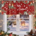 thumbnail image 5 of Christmas Bird Valances for Windows, 42 x 18in, Poinsettia Floral Holly Fruit Xmas Ball Red Rod Pocket Kitchen Valance Curtain Light Filtering Window Treatments for Living Room Bedroom, 1 Panel, 5 of 7