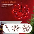 thumbnail image 4 of Alpine Corporation 10" Iron Twig Light-Up Snowflake Holiday Ornament, Red, 4 of 14