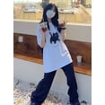 thumbnail image 5 of Camisetas de manga corta con estampado estético Y2k para mujer, ropa de calle básica, Tops holgados que combinan con todo, camiseta informal Harajuku de gran tamaño con cuello redondo, 5 of 5