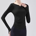thumbnail image 5 of Camiseta sin costuras para mujer, blusa de manga larga, Top deportivo para Yoga, camiseta de Fitness para mujer, camisetas de entrenamiento para gimnasio, ropa deportiva para mujer, 5 of 5