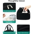 thumbnail image 3 of AO ALI VICTORY Lunch Box Lunch Bag Insulated Lunchbox Cute Reusable Lunch Tote bags for School Work Picnic for Kids Girls Women（Black）, 3 of 6