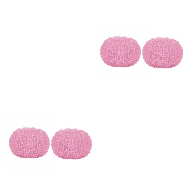 Toystoory Filer Ball para Pan Scourer Brush Cepillo para lavar platos Utensilios de cocina Scrubber Ball Rosado 2 reemplazos 2piezas