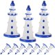 thumbnail image 1 of BRIGHTFUFU 10 unids Mini resina Lighthouse Modelo Micro-Paisaje DIY Muñeca Casa Accesorios, 1 of 8