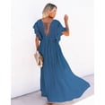 thumbnail image 6 of Babysbule Skirt for Women Plus Size Women's Summer Beach Blouse Button Drawstring Long Skirt Sun Protection Shirt, 6 of 8