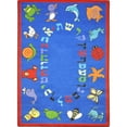 thumbnail image 1 of Joy Carpets Educational Blue ABC Animals Hebrew Alphabet Area Rug, 1 of 1