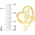 thumbnail image 4 of Floreo 10k Yellow Gold A-Z Cursive Letter and Heart Initial Ring, Large Heart (1.1"), 4 of 5
