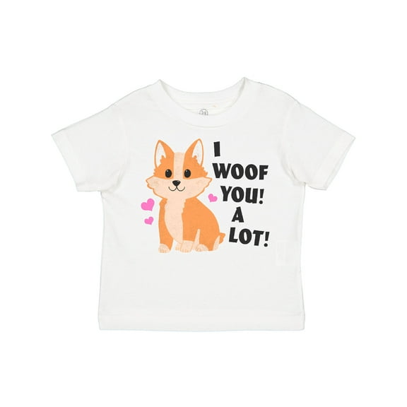 Inktastic I woof you a lot with Corgi Illustration Boys or Girls Toddler T-Shirt