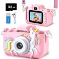 thumbnail image 1 of Newway Easter Kids Camera Toys compatible 3-8 Year Old Girls,children Digital Video Camcorder Camera With Unicorn Soft Silicone Cover, 1 of 5