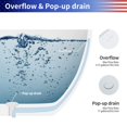 thumbnail image 4 of Rainlex 67" Freestanding Soaking Solid Surface Bathtub in White, 4 of 12