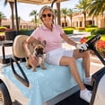 thumbnail image 3 of Golf Cart Seat Covers for 2 Seater, Blue Christmas Snowflake Soft Microfiber Cart Seat Towel Blanket, Winter Snowflake Xmas Absorbent Breathable Non Slip Bench Seats Protector for Golf Course 51"x31", 3 of 9