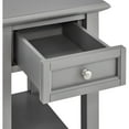 thumbnail image 4 of Chelsea Lane Wood End Table with Drawer and Lift-top Power Outlet, Frost Gray, 4 of 5