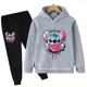 thumbnail image 2 of Conjunto de sudaderas con capucha y pantalones de punto para niños y niñas, moda infantil, jerseys de punto, ropa, 2024, 2 of 5