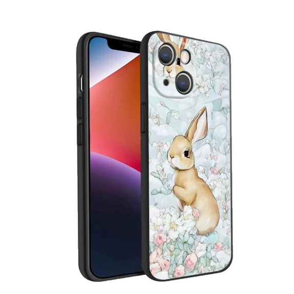 Bunny-100 Phone Case, Degined for iPhone 14 Case Men Women, Flexible Silicone Shockproof Case for iPhone 14