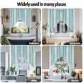 thumbnail image 6 of Swag Curtain Valances Turquoise Vertical Stripes Swag Valances for Kitchen Windows Ombre Striped Short Topper Curtains Valance Tier Pair for Kitchen Bedroom Living Room Bathroom 28"x36", 6 of 8