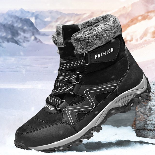 Botines de tobillo unisex Botas de senderismo de invierno de caña alta Zapatos de escalada cálidos para el invierno