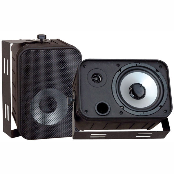 Pyle Home 500W 6.5" Indoor Outdoor Waterproof Bass Reflex Main Stereo Speakers 