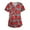 07# Deep Red, variant on Scrubs Tops for Women V Neck Fashion Valentine's Day Printed Tops Loose Fit Comfy Nurse Uniform with Pockets Light pink 4XL