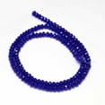 thumbnail image 2 of 1Strand Faceted Rondelle Glass Beads Strands Dark Blue 3.5x2.5~3mm Hole: 0.8mm 125~128pcs/strand 13.7~14.1 inch(35~36cm), 2 of 2
