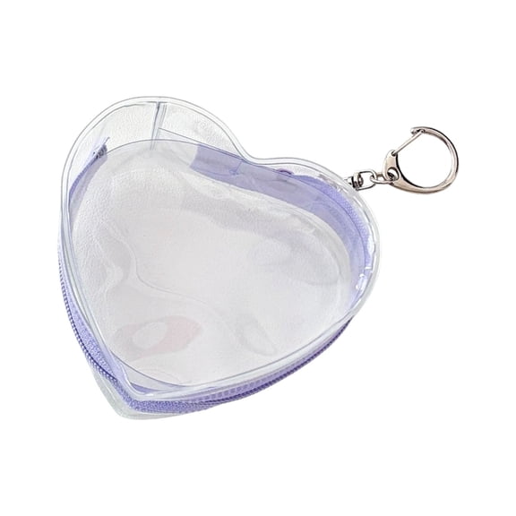 Clear Figure Display Bag with Keychain,Portable Doll Storage Bag Carrying Case Pouches Keying for Collectibles